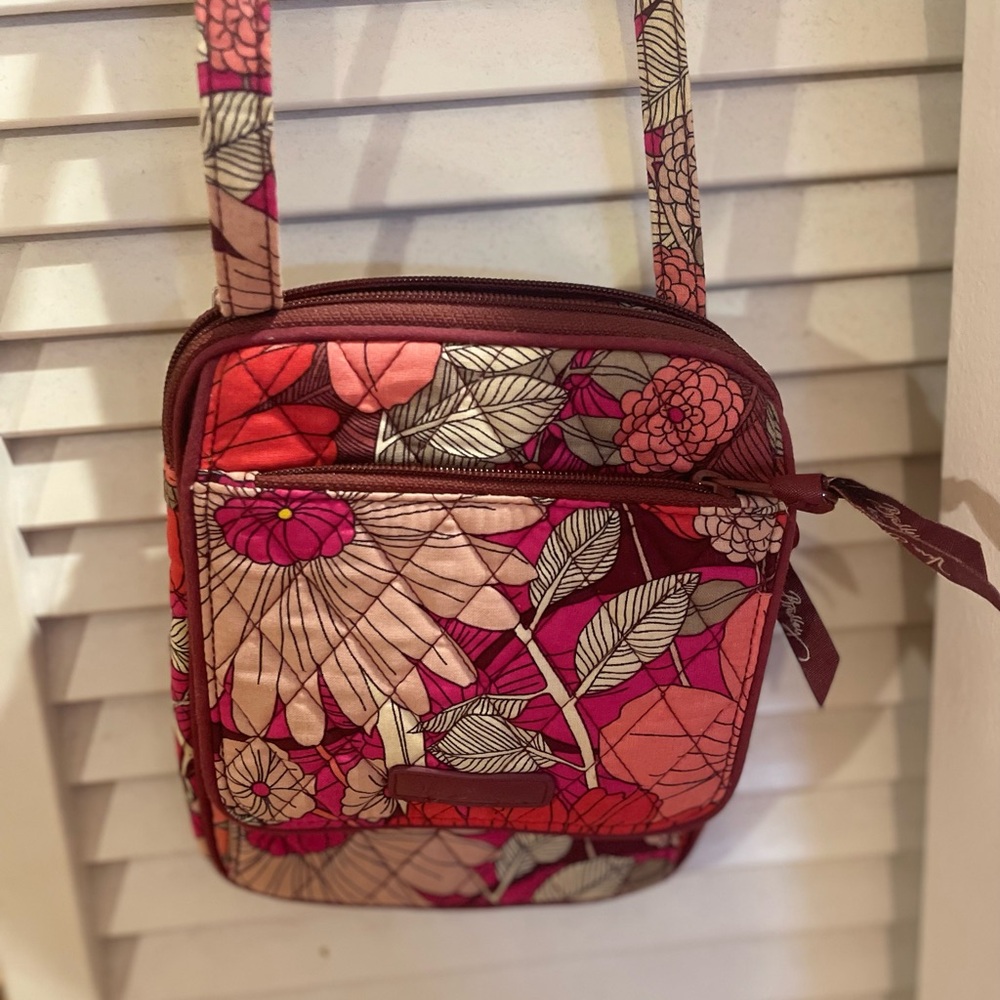 Pink Floral Vera Bradley Crossbody Purse